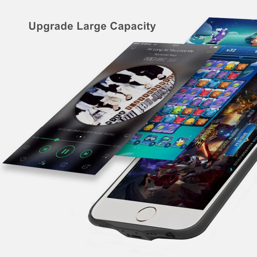Для iphone 6 Чехол для аккумулятора 3800 мАч чехол для зарядного устройства Смарт Беспроводное зарядное устройство для телефона крышка банка питания для iphone 6 6s 7 8 чехол для аккумулятора