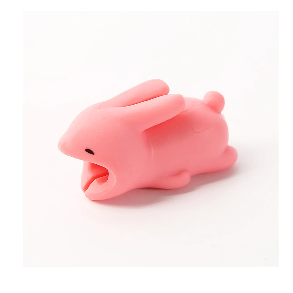 Rabbit 1 шт. протектор кабеля милый животное укус USB протектор для кабеля передачи данных Универсальный намотки кабеля для iPhone зарядное устройство Кабельные Зажимы для шнурков - Цвет: Rabbit