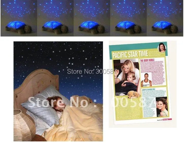 Новинка Лампа Черепахи со звездами 2 й ночник светильник для спящих кукол детская