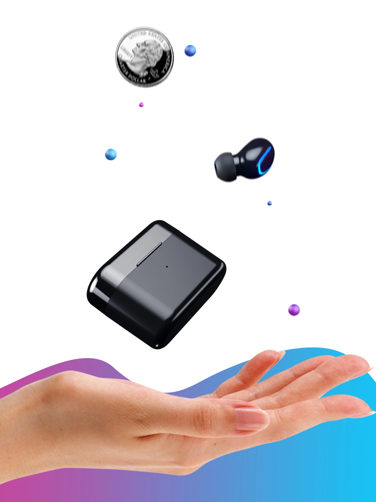 ANMONE TWS 5,0 Bluetooth наушники беспроводные Bluetooth наушники-вкладыши стерео спортивные наушники Игровые наушники с зарядным устройством