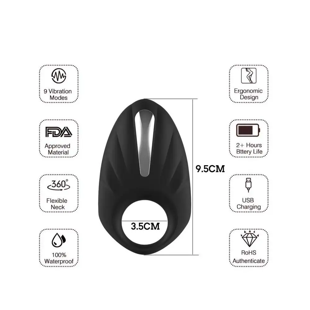 Секс товары Мужской Вибратор ожерелье задержки Ранняя фиксация мужские игрушки