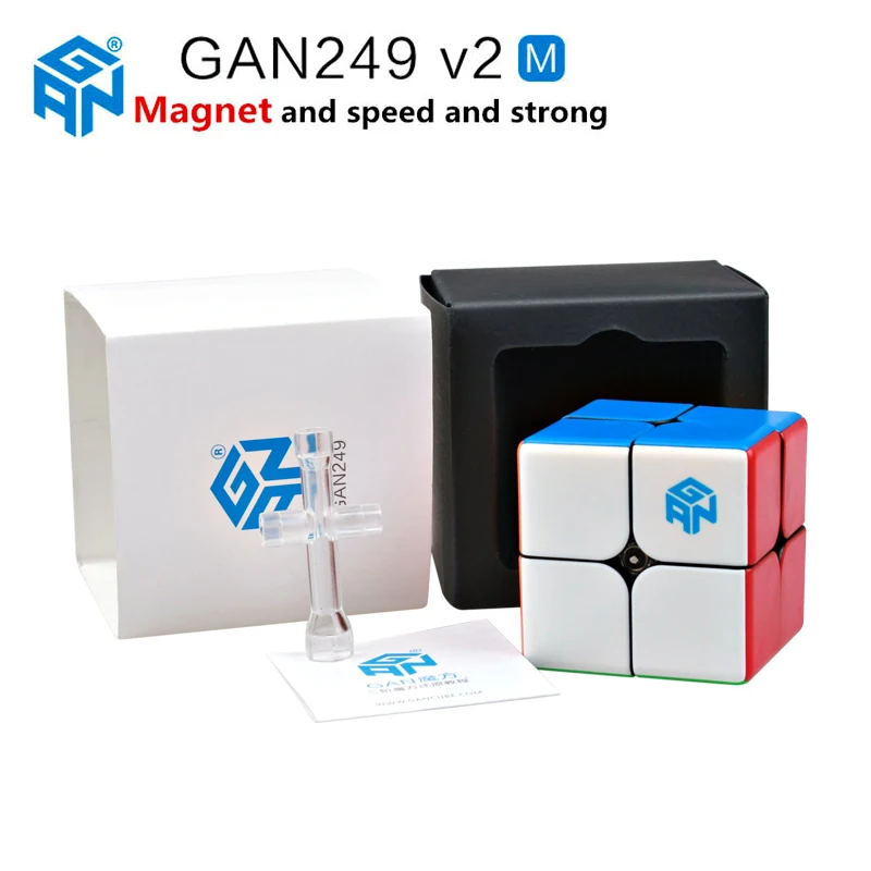 

Gan249 V2 M 2x2x2 Magnetic Magic Cubes Stickerless GAN 249 Pocket Cube Professional Magnets Puzzle Speed Cube Toys Gans