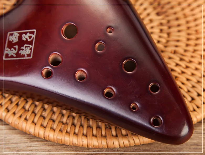 Профессиональный 16 отверстий Alto C Ocarina две трубки тона переменного тока