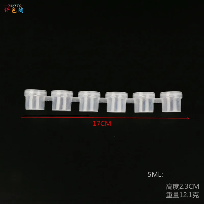 5 мл шесть синих кнопок формы прозрачный пластиковый мини круглый гуашь