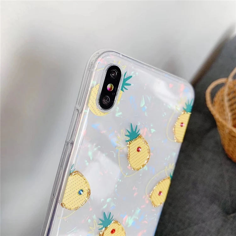 Летний чехол для телефона с ромбовидным сосновым яблоком ракушка iphone XR XSMAX apple X 6 7