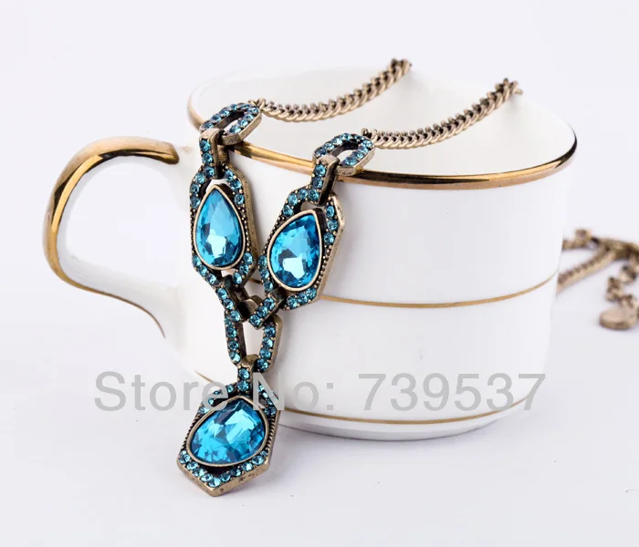 Hot Selling Tear Drop Pendant Glass Vintage Necklace | Украшения и аксессуары