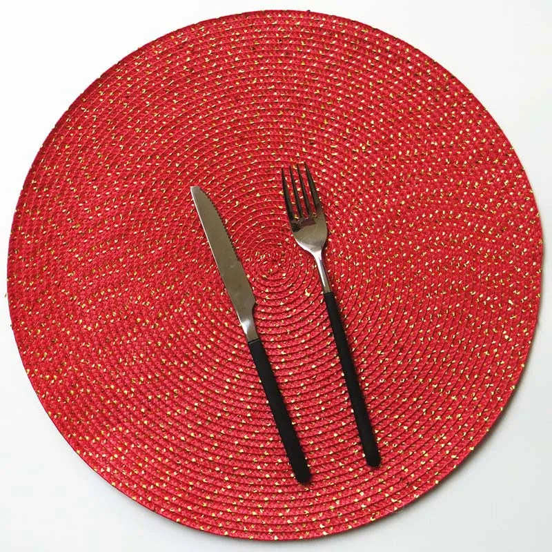 Кухонный коврик из плетеной проволоки ручной работы для детского стола Круглый