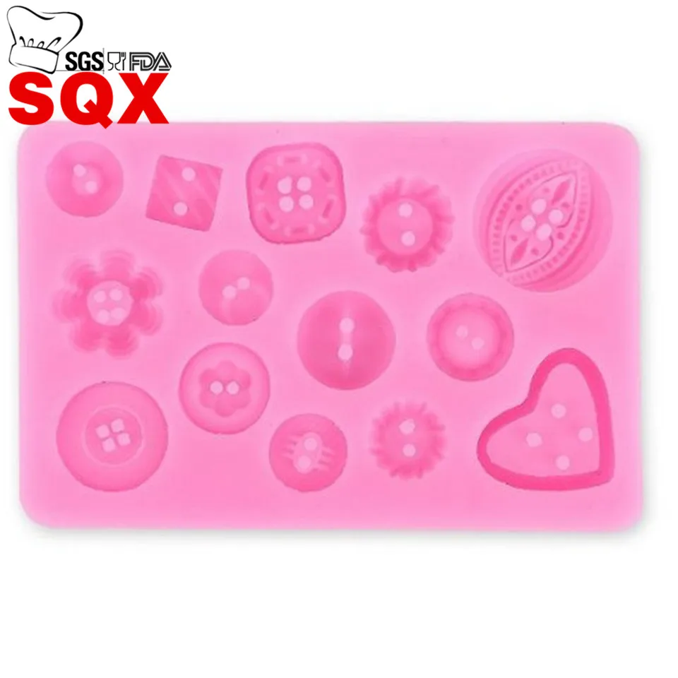 Рождественское свадебное украшение в форме пуговицы силиконовая форма сахарная