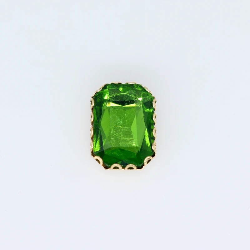 grass green Все размеры прямоугольник шитье Кристалл Стекло Камень пришить Стразы/диаманты/Montees/Драгоценности/бусины Цветочная корзина коготь 4 отверстия кнопка - Цвет: grass green