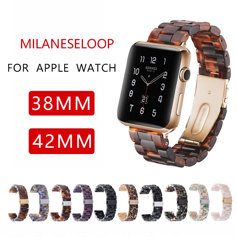 Mdnen имитация Керамика ремешок для наручных часов APPLE Watch версии 3 2 1 42 мм 38 и
