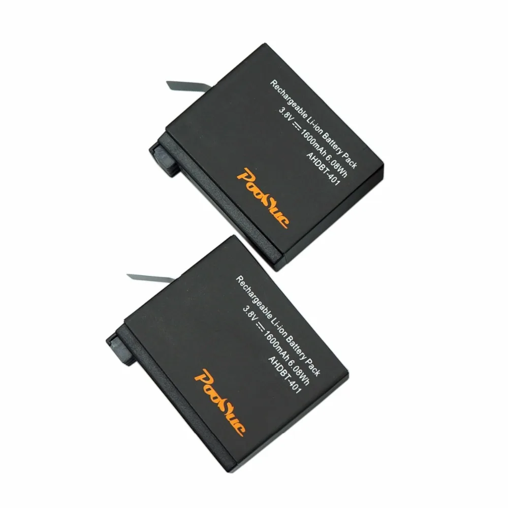 Аккумулятор AHDBT-401 AHDBT401 Go Pro hero 4 3 8 в 1600 мА · ч двойное зарядное устройство USB для GoPro