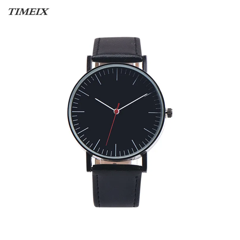 Мужские часы с кожаным ремешком кварцевые аналоговые деловые подарок новинка