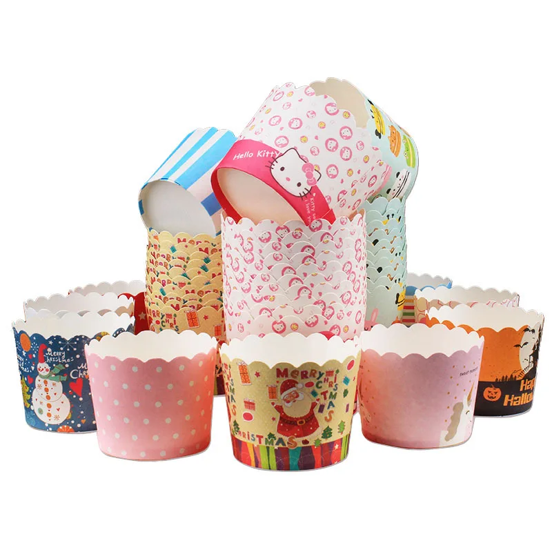 300pcs торт подставка для бумажного стаканчика DIY Рождественский капкейк манга