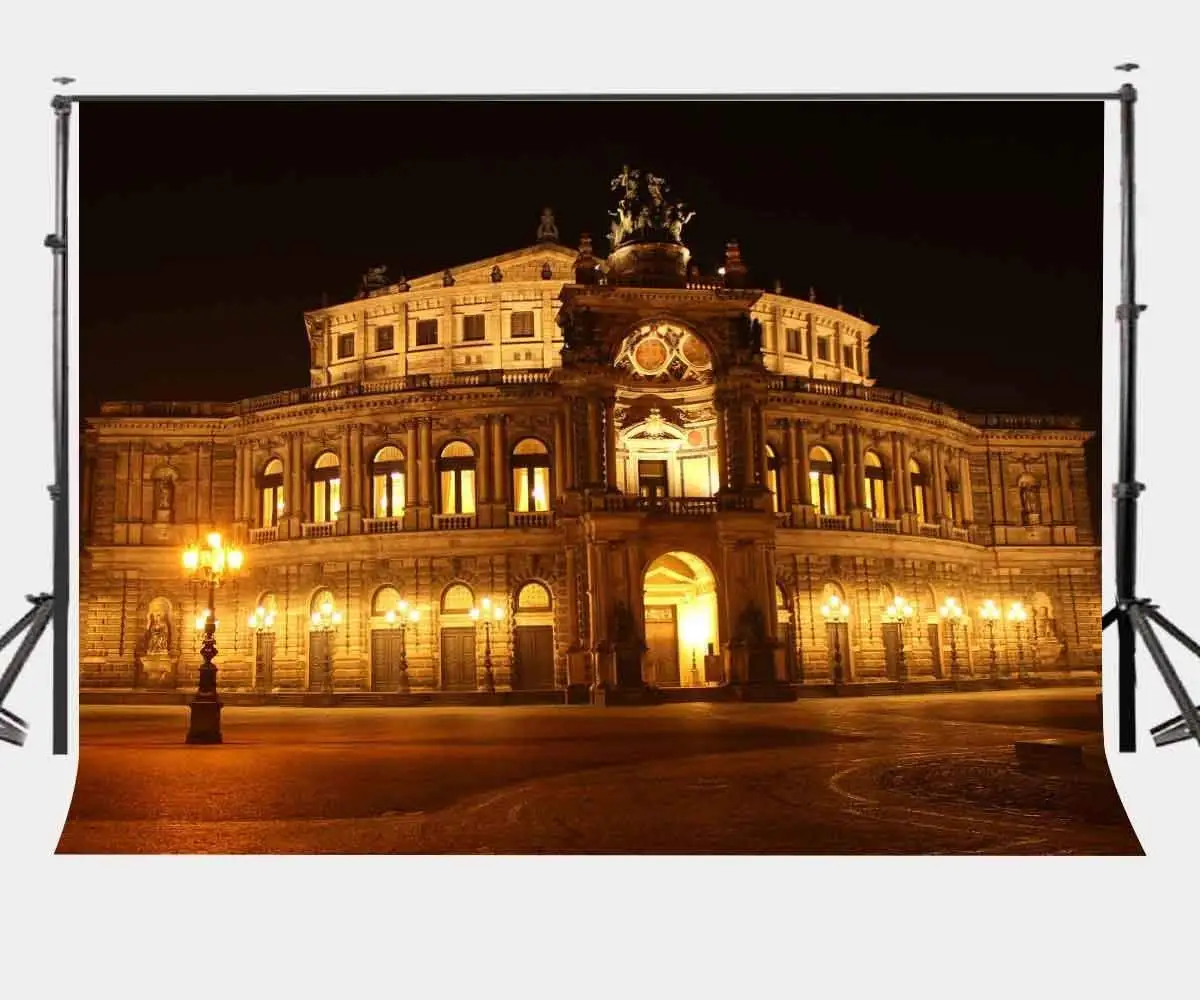 

150x220cm European Style Landscape Backdrop Dresden City Night View Photography Background