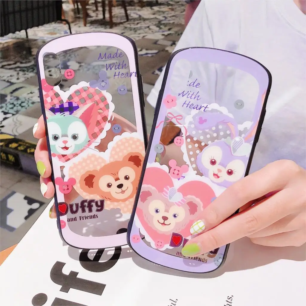 Медведь Даффи стеллалу шаблон закаленное стекло телефон чехол для iPhone XS Max X XR 7 8 Plus жесткий задняя крышка Coque