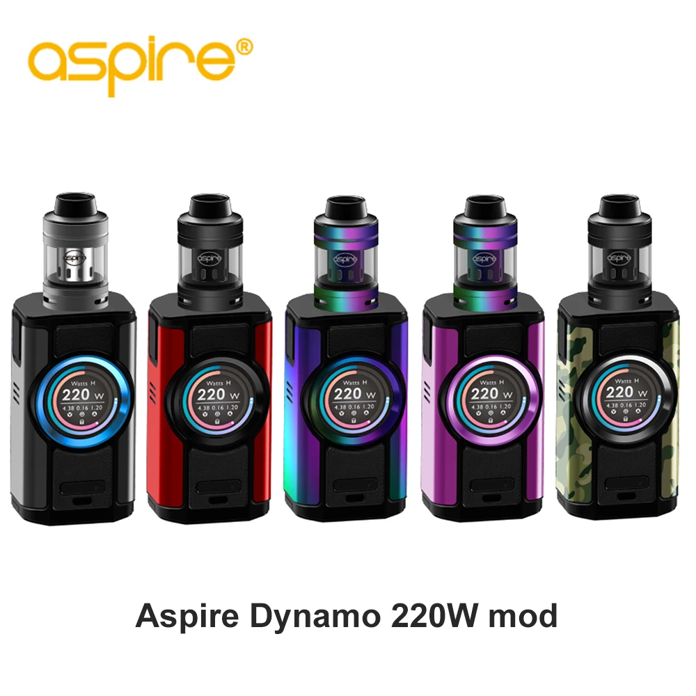 Оригинальный Aspire Dynamo Kit 220 Вт высокомощный vape комплект устройства поддержка VW VV