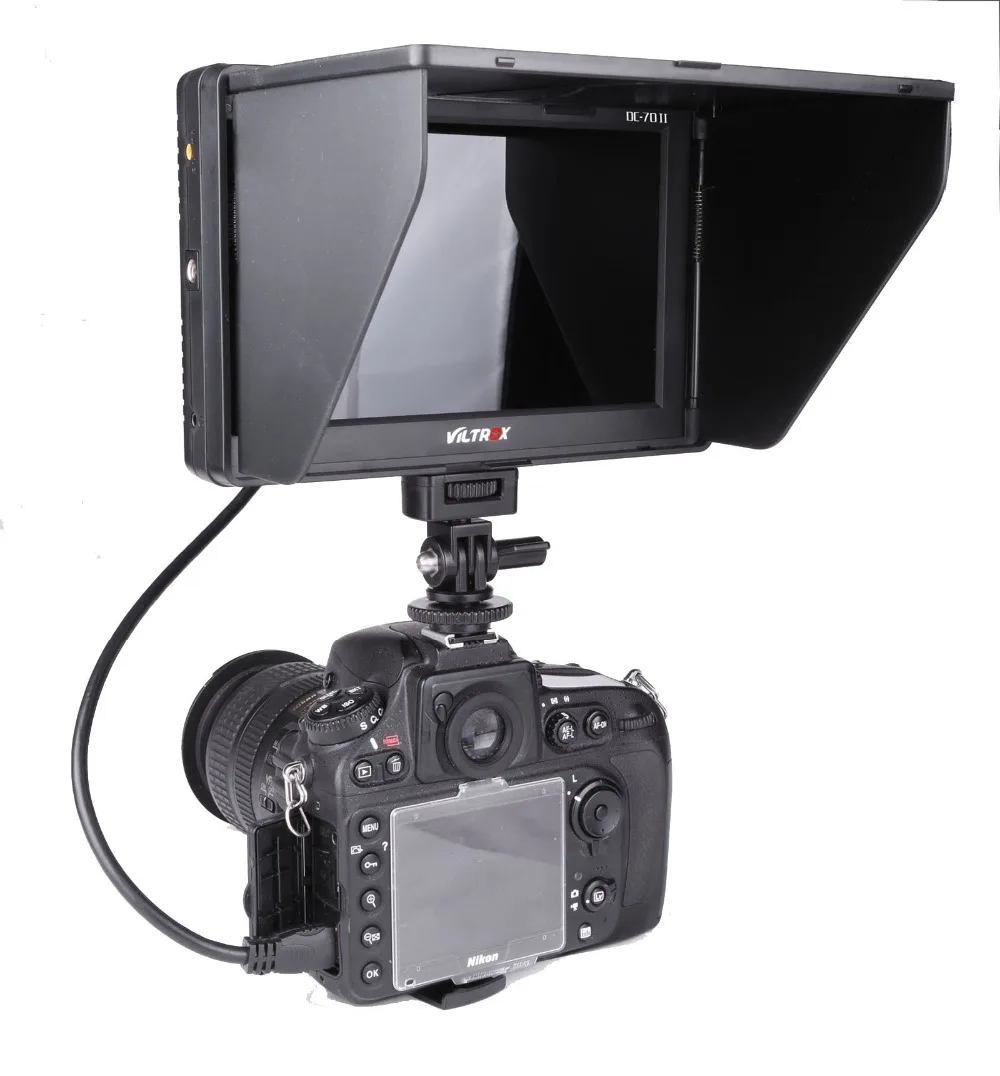 Viltrox DC-70II " 4 K ЖК-монитор для видеокамеры HDMI AV вход 1024*600 дисплей для Canon Nikon BMMCC DSLR& батарея& зарядное устройство
