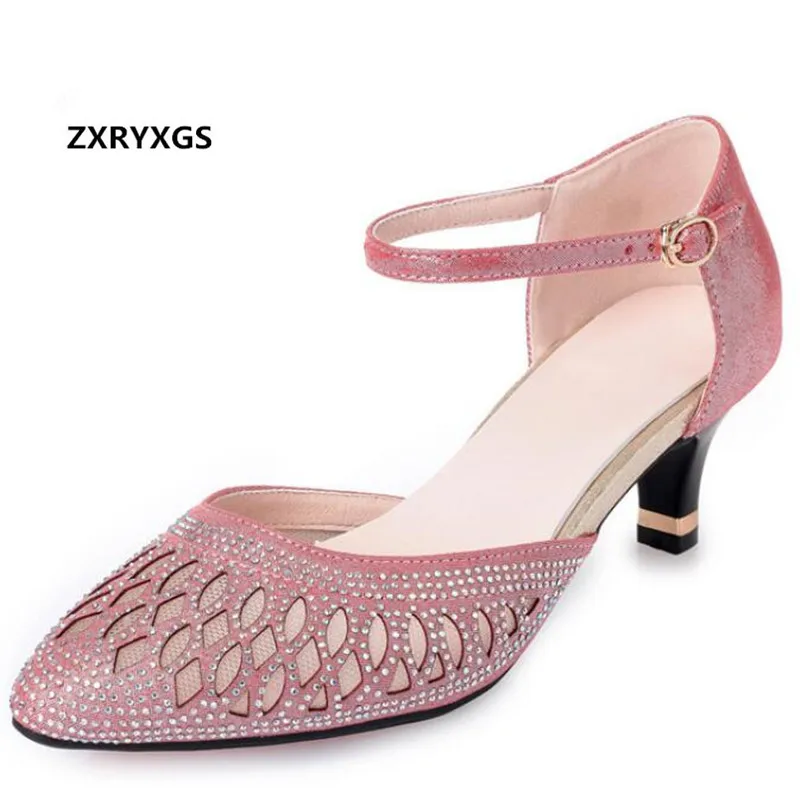 

Hot 2019 Newest Spring Summer Rhinestone Women Shoes Sandals Pointed Fine Heel Dance Shoes Woman Wedding Shoes Fashion Sandals