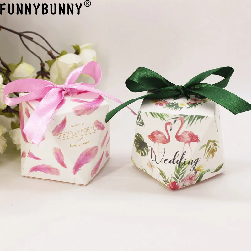 FUNNYBUNNY коробки для свадебной вечеринки Фламинго многомерные конфеты подарочные