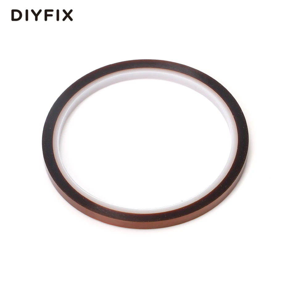 DIYFIX 1 шт. 5 мм термостойкая полимидная лента высокотемпературная клейкая