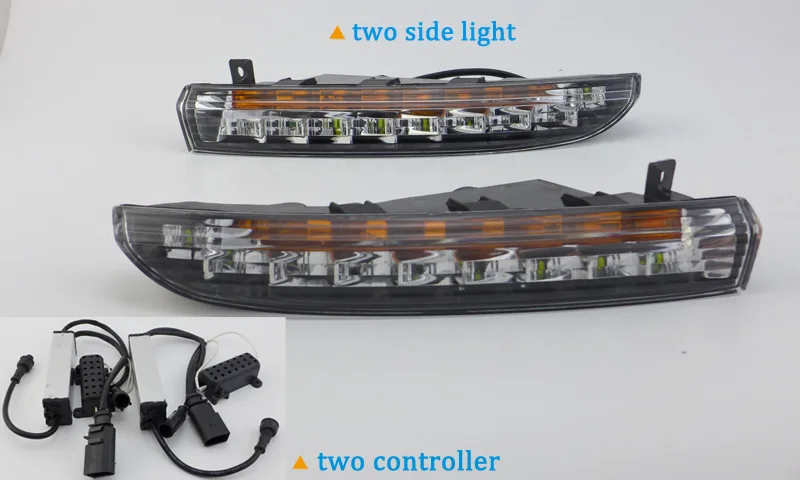 Для Volkswagen VW Passat CC 2009-2012, поворотный желтый сигнальный стиль реле Водонепроницаемый ABS 12 V автомобильный DRL Светодиодный дневной ходовой свет SNCN