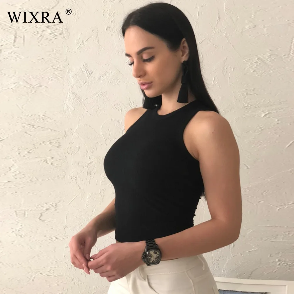 Женский топ на бретельках Wixra базовый хлопковый в черно белую полоску один размер