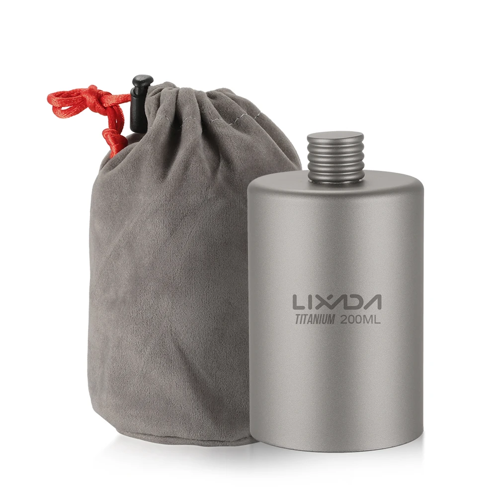 Lixada титановая винная фляжка 170/200 мл фляга легкая Алкогольная Бутылка Открытый