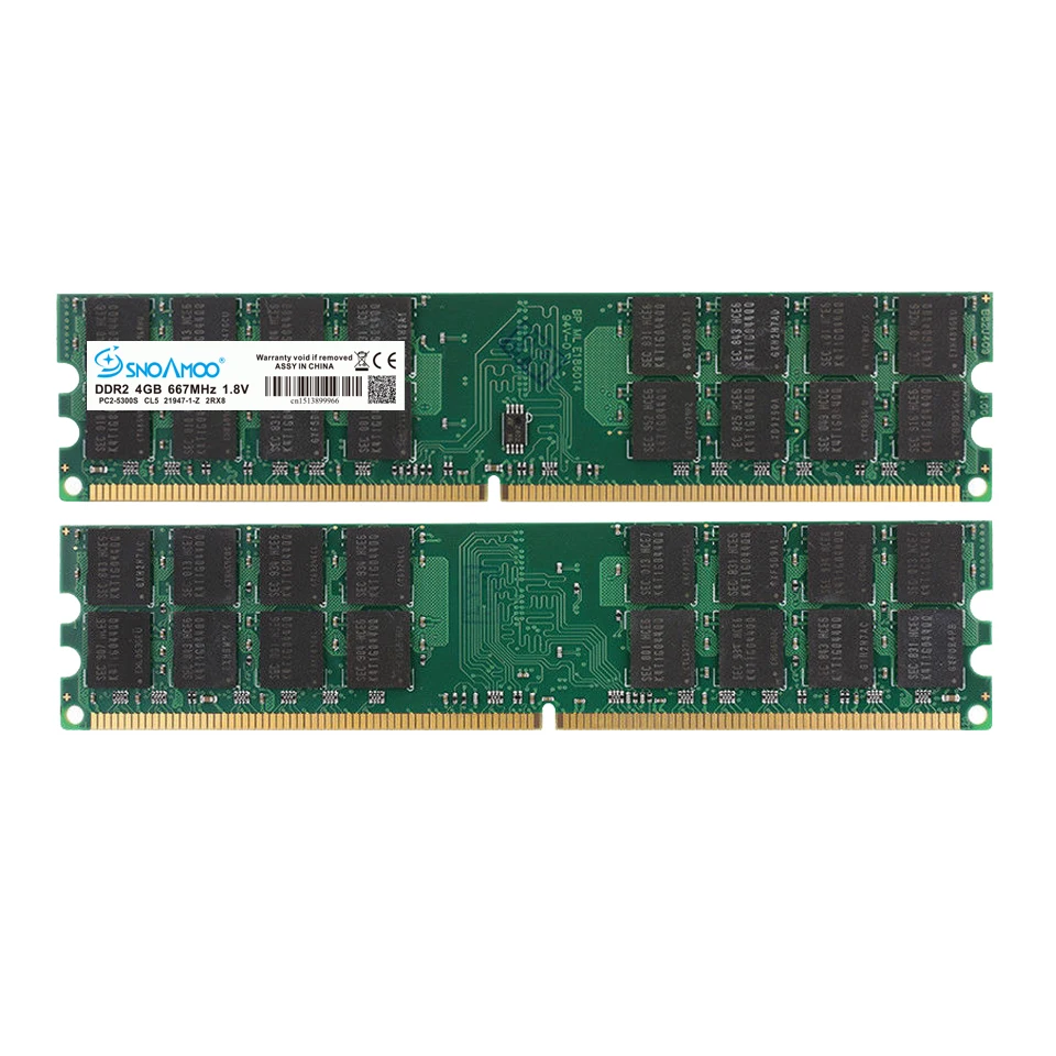 Оперативная память для настольного ПК SNOAMOO 4 Гб DDR2 AMD 667 МГц 800 DIMM 2 240 контактов ОЗУ компьютера гарантия на всю