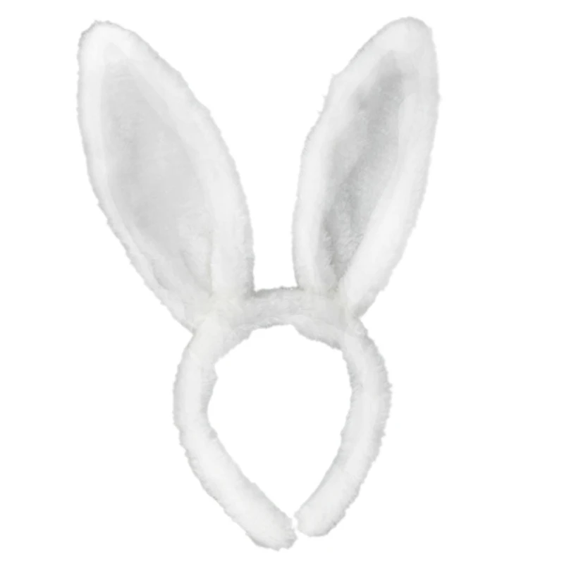 Белый Cute Easter Adult Children Hairband Rabbit Ear Headband Hairband Hair Accessories Hairbands Creative Easter Toys Gift - Цвет: Белый