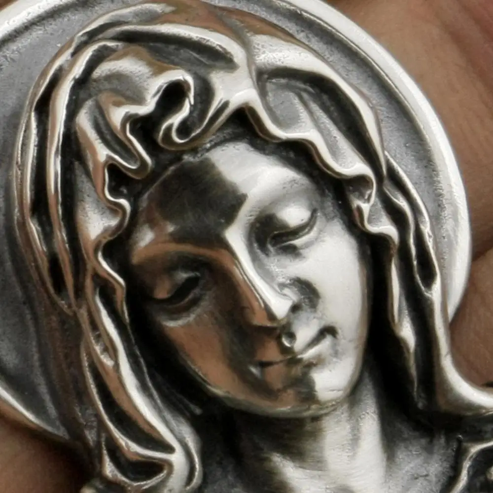 Кулон Мадонна Мария LINSION кулон из стерлингового серебра 925 пробы в стиле рок панк