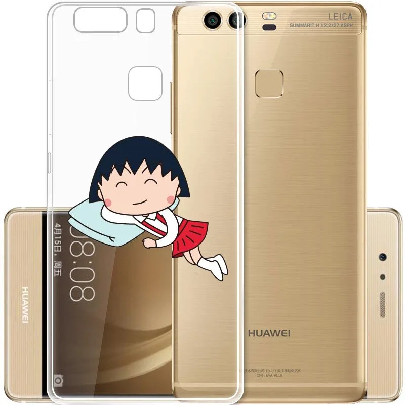 Мягкий чехол для Huawei P8 P9 P10 P20LITE 2017 P8L P10Plus Sakura Momoko Chibi Maruko Chan гибкий ТПУ