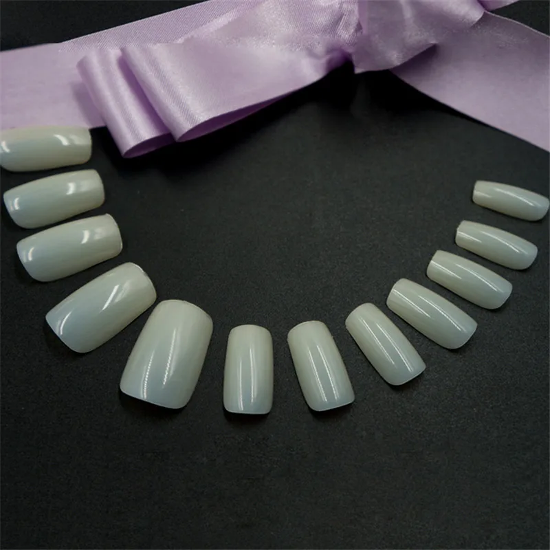 500 шт. полное покрытие Короткие L образные изогнутые накладные ногти Типсы