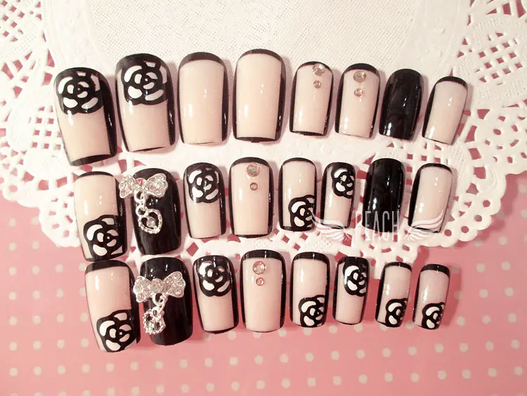 Высокая мода американский стиль черный и белый кружева цветочный узор 3D