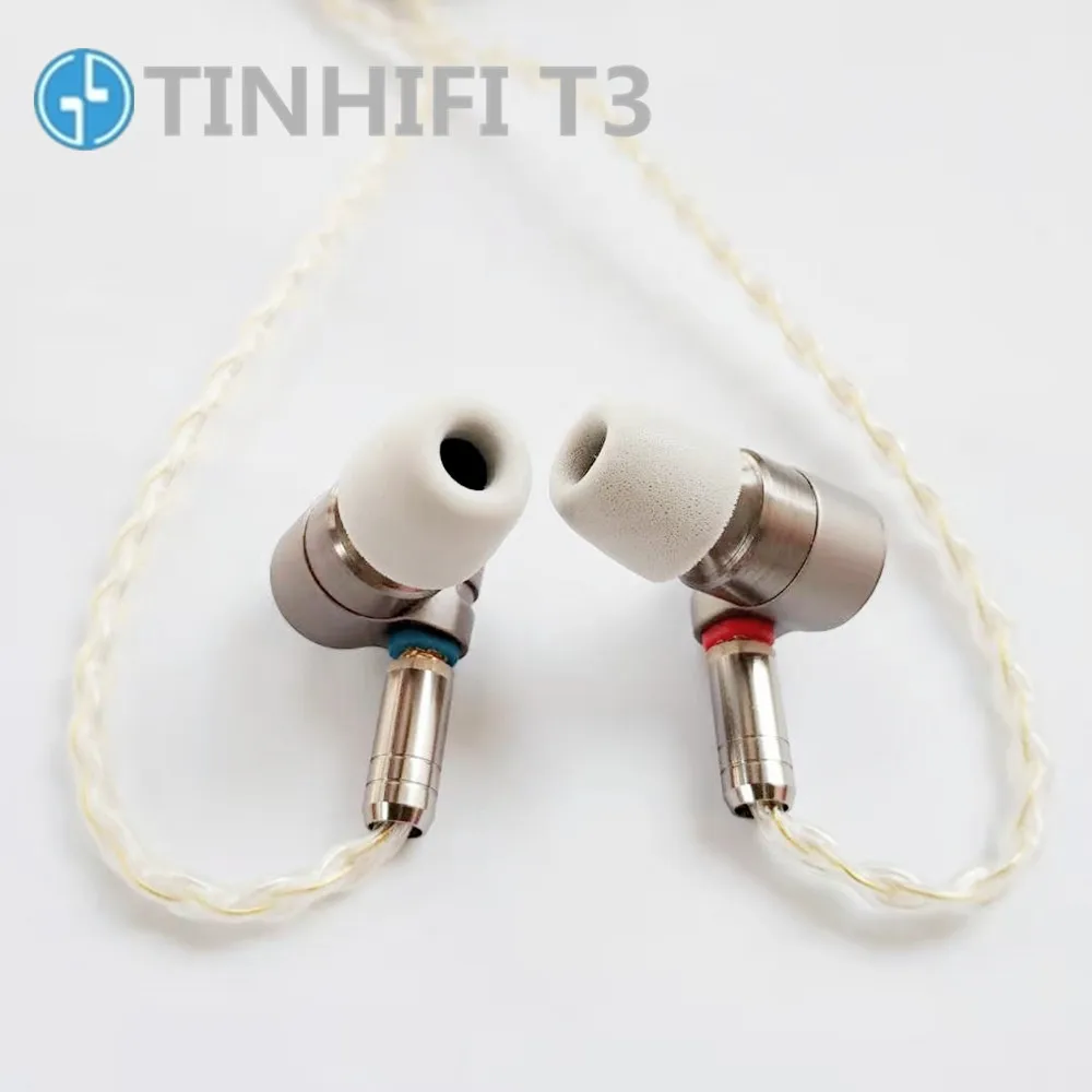 Оловянные наушники T3 1DD+ 1BA, HIFI наушники, металлические наушники 3,5 мм, гарнитура со сменным кабелем, MMCX TINHIFI T3 T2 P1 T4 S7