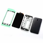 Для Samsung Galaxy J3 2017 SM-J330FN J330 J330F ЖК-дисплей + корпус передней рамкой и задней крышкой для батареи + кнопки домой