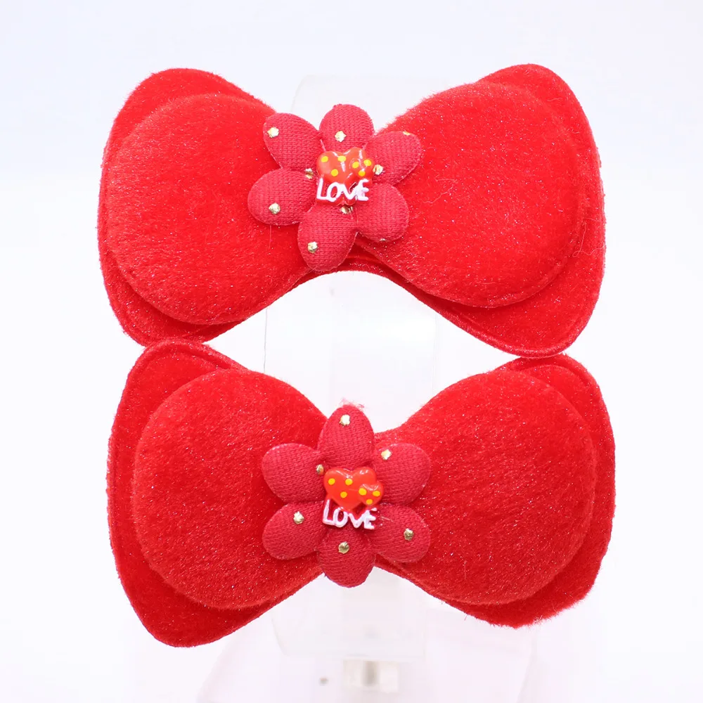 2 шт./лот с клипсами для маленькой девочки милый цветок бант заколка волос модная