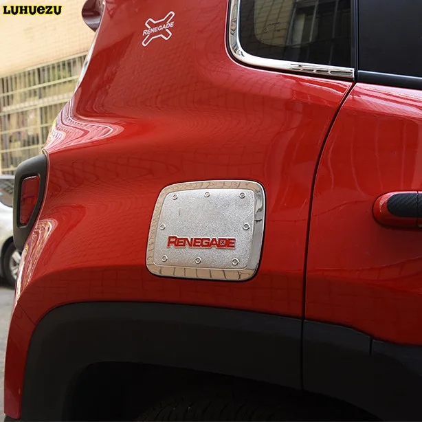 

Luhuezu ABS хромированный Fule бак крышка Газа противотумансветильник Крышка для Jeep Renegade аксессуары 2015 2016 2017