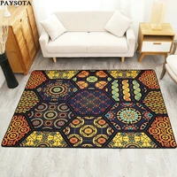 paysota stylish modern geometric ethnic style carpet living room rug coffee table sofa bedroom bedside short mat