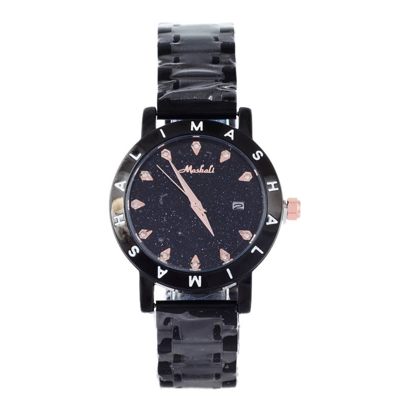 Новое поступление 2017 часы MASHALI из тяжелого металла и стали кварцевые наручные с