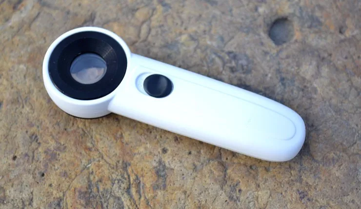 EYESHOT, портативное увеличительное стекло 45X светодиодный светильник, Ювелирная Лупа высокой мощности для глаз, Портативная Лупа с ручным держателем, светодиодный