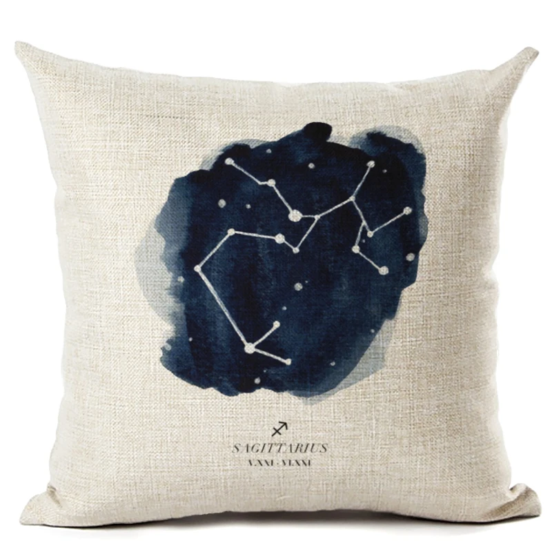 Модный Чехол на подушку с цифровым принтом наволочка синим созвездием домашний