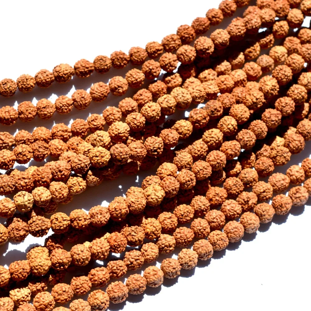 Оптовая продажа 10 шт коричневые 8 мм бусы из плодов рудракши мала для
