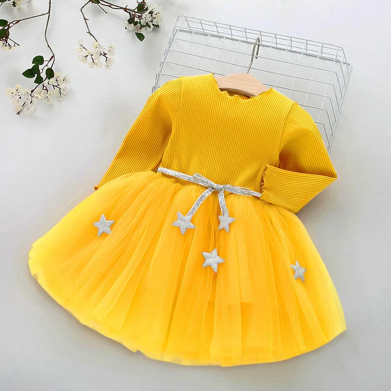 

KISBINI Sweet Baby Girls Kids Dresses For Party Wedding Flower Print Bow Mesh Princess Summer Spring Toddler Dress For Girls
