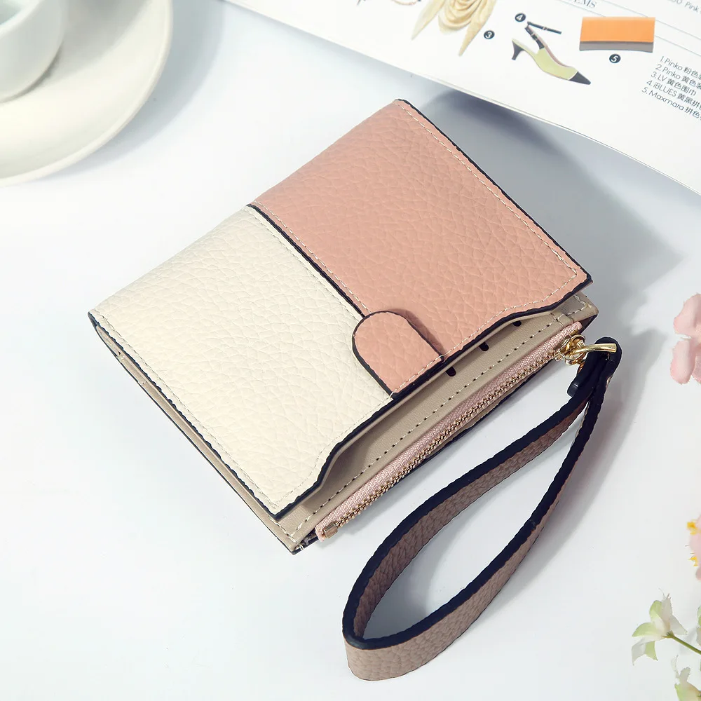 Маленький тонкий короткий кошелек женский кожаный cartera hombre billetera женские