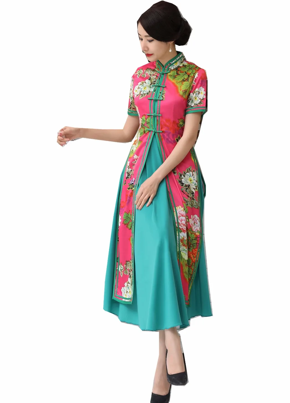 Китайская традиционная одежда для женщин вьетнамское длинное китайское платье