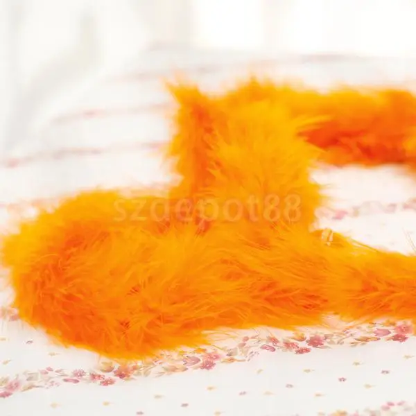 6 7 фута Боа Из Перьев Марабу для дивы вечерние свадебные оранжевые|boa party|boa boawedding