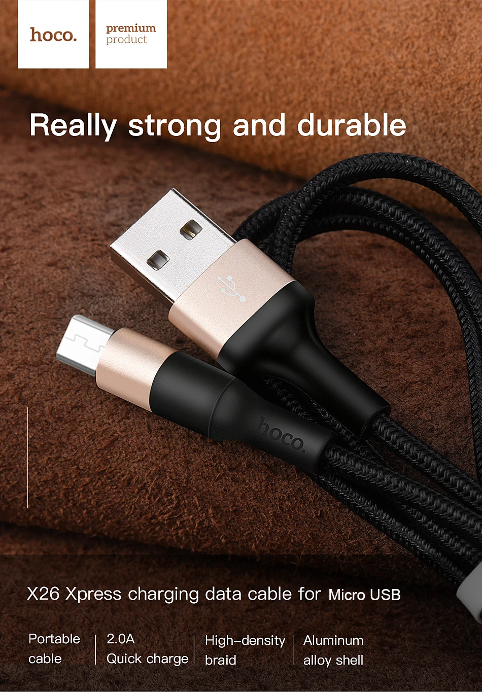 HOCO кабель Micro USB 2A, кабель для быстрой зарядки и синхронизации данных, кабель для зарядки мобильного телефона для samsung, Xiaomi, huawei, Android, кабель Microusb