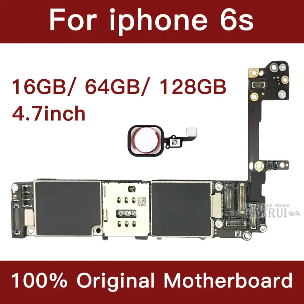 Для iPhone 6S 4,7 дюймов материнская плата разблокировка материнская плата с сенсорным ID полная функция оригинальная IOS установленная материнская плата