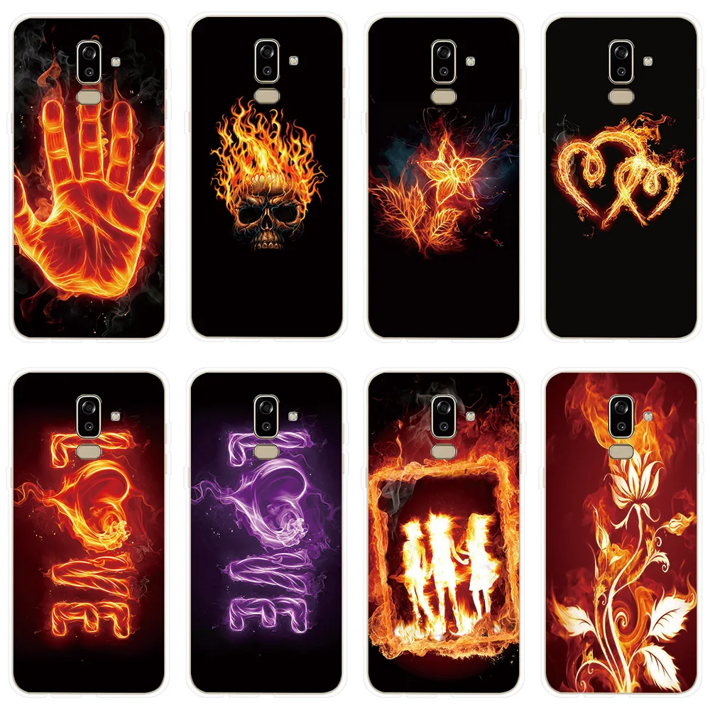 Чехол для телефона Samsung Galaxy J4 J6 J8 2018 J2 Pro Flame Fire J1 J3 J5 J7 Prime 2017 2016 2015 чехол |