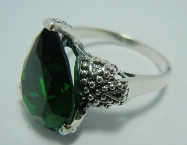 6 CT капельки образующие изумруд кольцо восстанавливающее старину новый подарок
